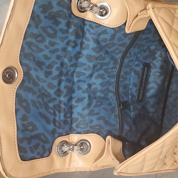 Rebecca Minkoff nude quilted leather spikes medium chain convertible crossbody - Picture 13 of 14